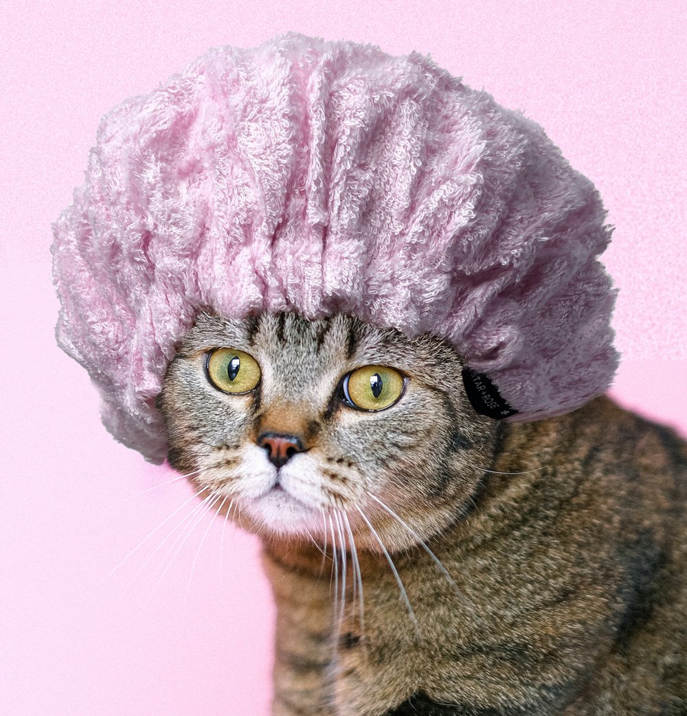 Bamboo Shower Cap - Pink Bamboo Shower Cap - Pink